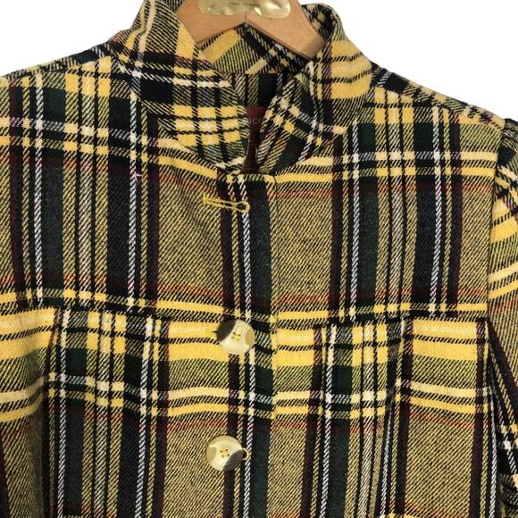 SUNDANCE Wool Jacket Womens Small Cropped Swing Boxy Academia Preppy Trending - Picture 3 of 9